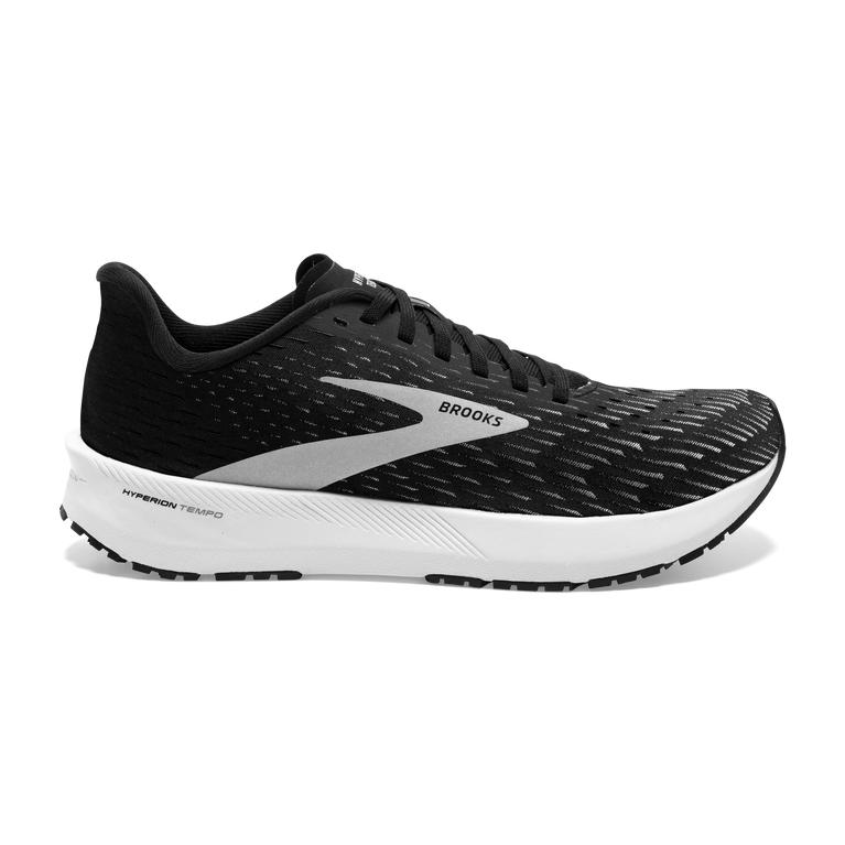 Brooks HYPERION TEMPO Road Running Shoes Mens Online - Black/Silver/White (WMG709584)